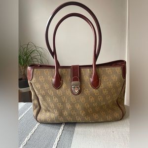 Dooney and Burke Vintage Canvas Shoulder Bag